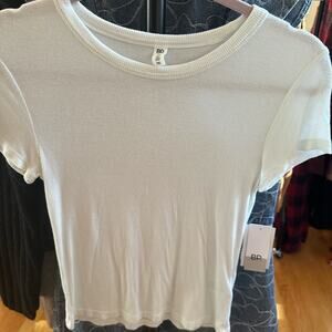 BP Classic White Ribbed Tee